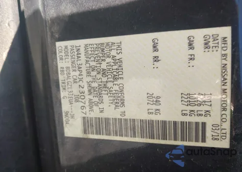 2018 Nissan Altima 2.5 S from USA, damaged, VIN 1N4AL3AP4JC230767